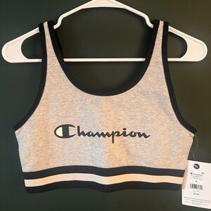 Champion Women's Black and Gray Sports Bra
